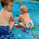 Nageuet swim diapers can adjust both at the waist and at the legs to fit kids from 8 pounds all the way up to 36 pounds, so you don’t have to keep buying new ones.